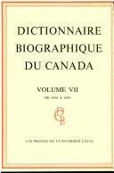 Couverture du livre « DICTIONNAIRE BIOGRAPHIQUE DU CANADA V 07 1836 1850 » de Xxx, librairie Les Contes Infusés à Corte
