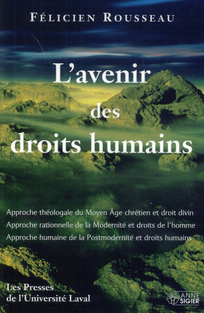 Couverture du livre « AVENIR DES DROITS HUMAINS », librairie Les Contes Infusés à Corte