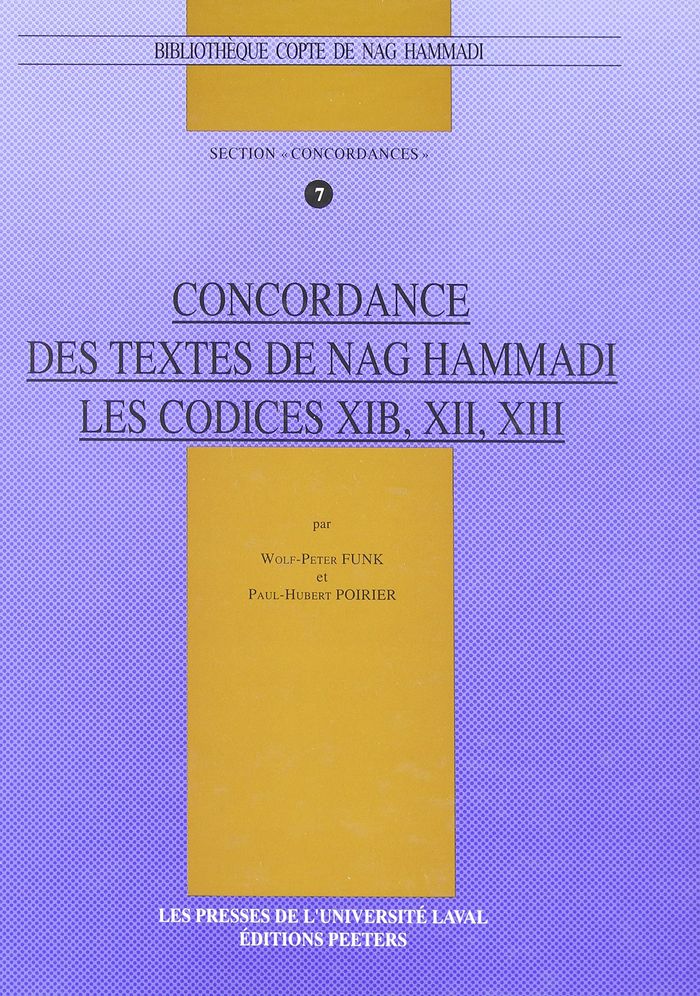 Couverture du livre « CONCORDANCE DES TEXTES DE NAG HAMMADI LES CODICES XIB ET XII XIII » de Xxx, librairie Les Contes Infusés à Corte