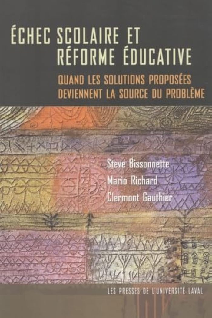 Couverture du livre « ECHEC SCOLAIRE ET REFORME EDUCATIVE QUAND LES SOLUTIONS PROPOSEES », librairie Les Contes Infusés à Corte