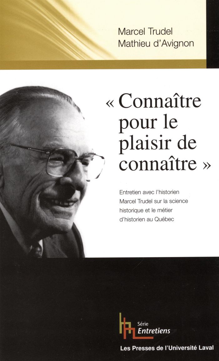 Couverture du livre « CONNAITRE POUR LE PLAISIR DE CONNAITRE ENTRETIENS AVEC MARCEL TRU » de Davignon Mathieu Tru, librairie Les Contes Infusés à Corte