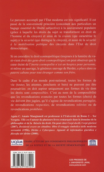 Quatrième de couverture de « DANS UN MONDE POST-NATIONAL »