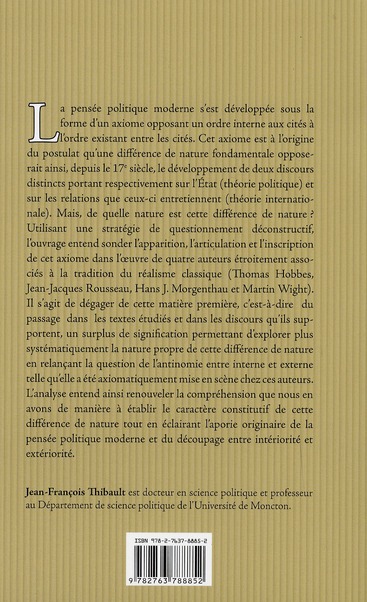 Quatrième de couverture de « ENTRE INTERIORITE ET EXTERIORITE »
