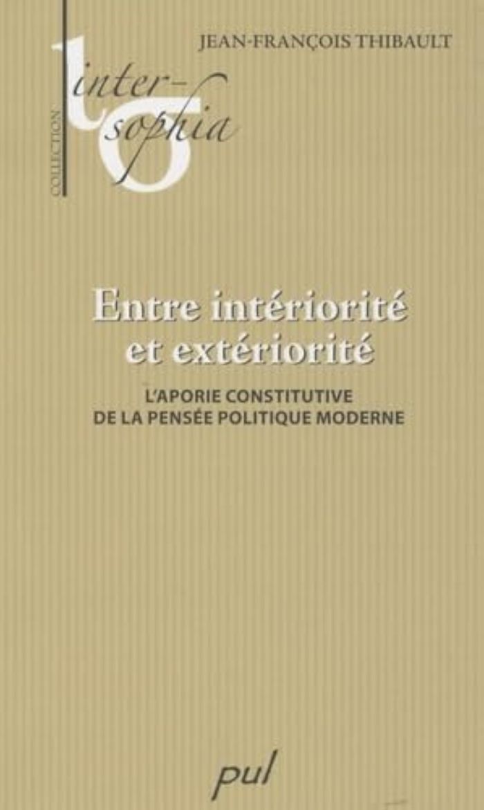 Couverture du livre « ENTRE INTERIORITE ET EXTERIORITE » de Jean-Franco Thibault, librairie Les Contes Infusés à Corte