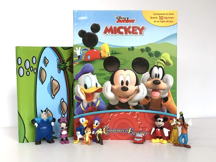 Couverture du livre « DISNEY MICKEY ET SES AMIS - COMPTINES ET FIGURINES » de Xxx, librairie Les Contes Infusés à Corte
