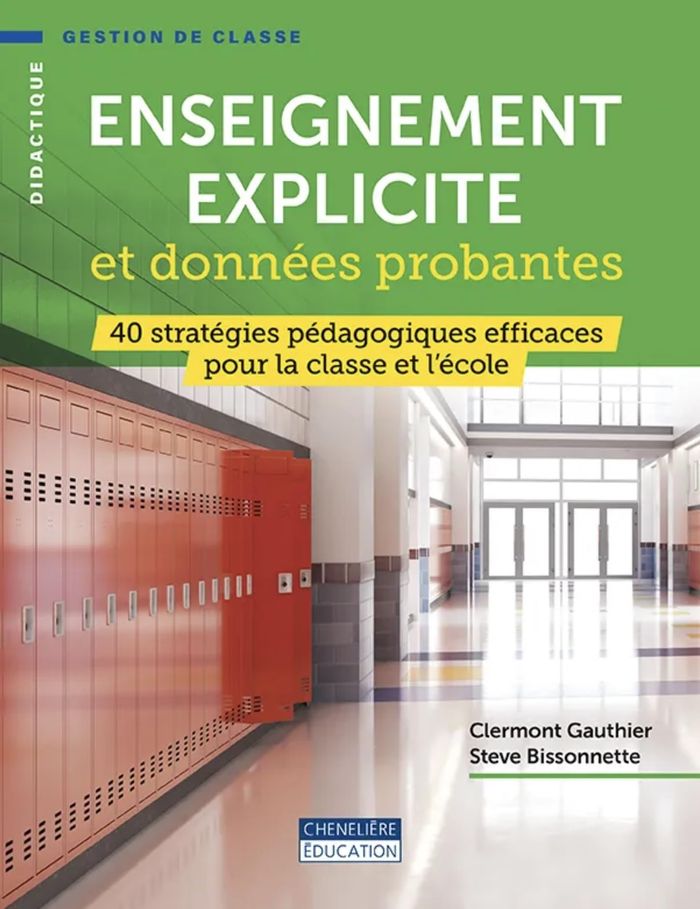 Couverture du livre « ENSEIGNEMENT EXPLICITE ET DONNES PROBANTES » de Clermont Gauthier Et, librairie Les Contes Infusés à Corte