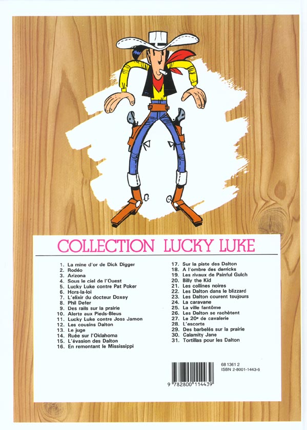 Quatrième de couverture de « LUCKY LUKE - TOME 3 - ARIZONA »