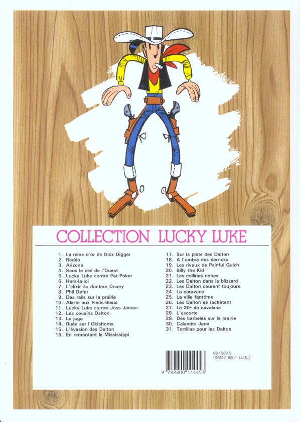 Quatrième de couverture de « LUCKY LUKE - TOME 5 - LUCKY LUKE CONTRE PAT POKER »