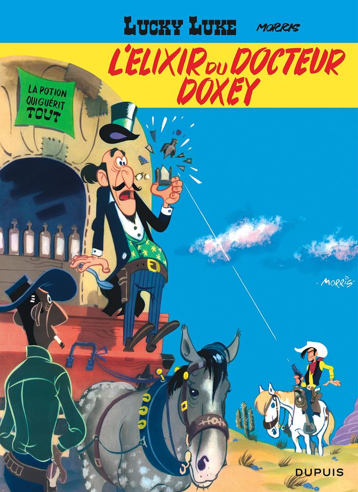 Couverture du livre « LUCKY LUKE - TOME 7 - L'ELIXIR DU DOCTEUR DOXEY » de Morris, librairie Les Contes Infusés à Corte