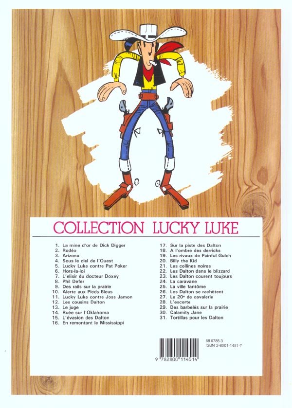 Quatrième de couverture de « LUCKY LUKE - TOME 11 - LUCKY LUKE CONTRE JOSS JAMON »