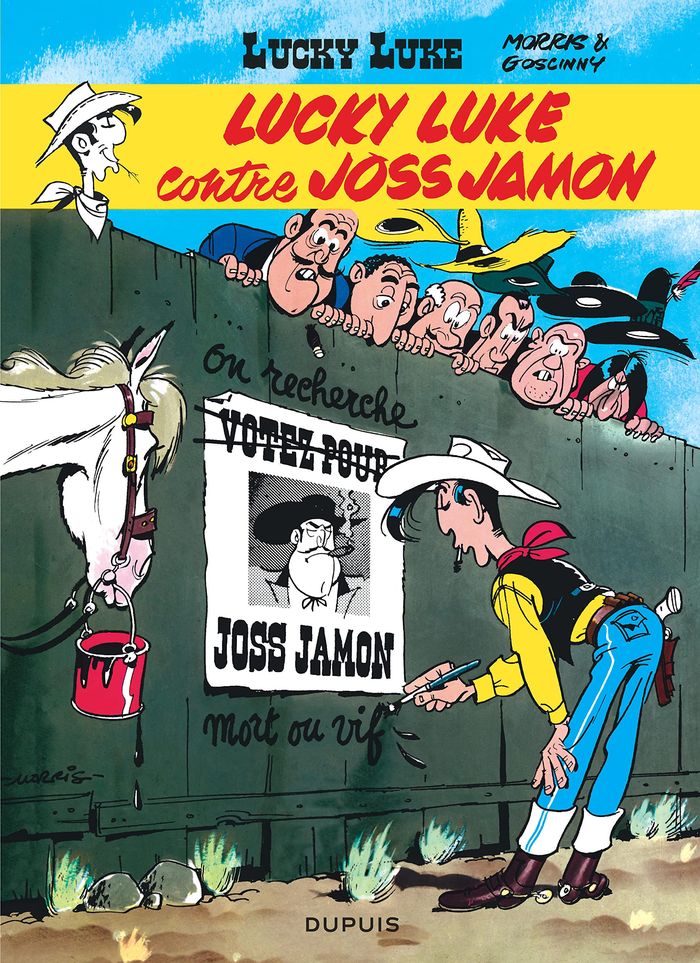 Couverture du livre « LUCKY LUKE - TOME 11 - LUCKY LUKE CONTRE JOSS JAMON » de Morris/goscinny, librairie Les Contes Infusés à Corte