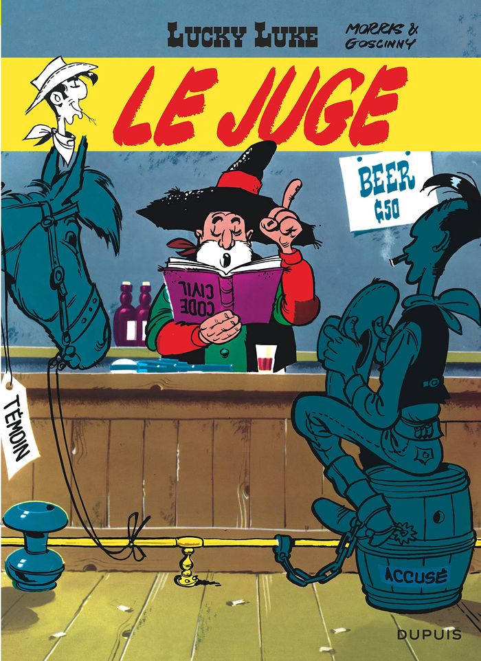 Couverture du livre « LUCKY LUKE - TOME 13 - LE JUGE » de Morris/goscinny, librairie Les Contes Infusés à Corte