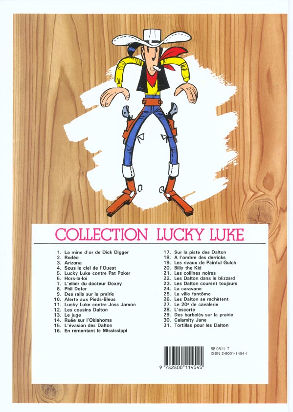 Quatrième de couverture de « LUCKY LUKE - TOME 14 - RUEE SUR L'OKLAHOMA »