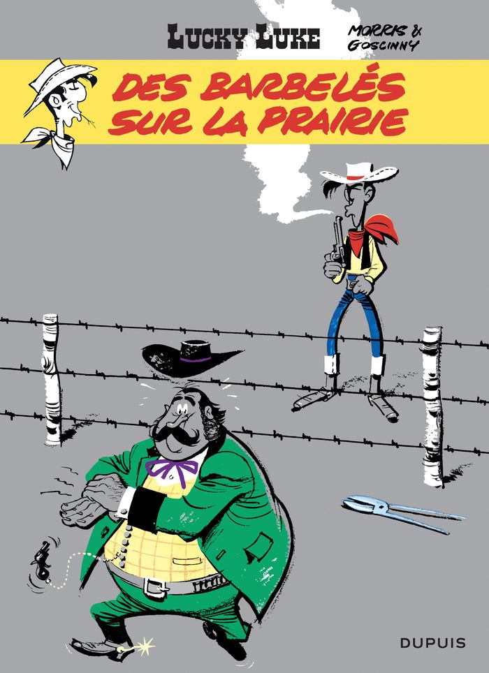 Couverture du livre « LUCKY LUKE - TOME 29 - DES BARBELES SUR LA PRAIRIE » de Morris/goscinny, librairie Les Contes Infusés à Corte