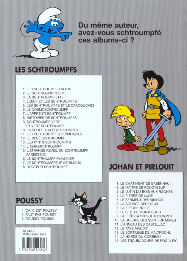 Quatrième de couverture de « LES SCHTROUMPFS - TOME 13 - LES P'TITS SCHTROUMPFS »