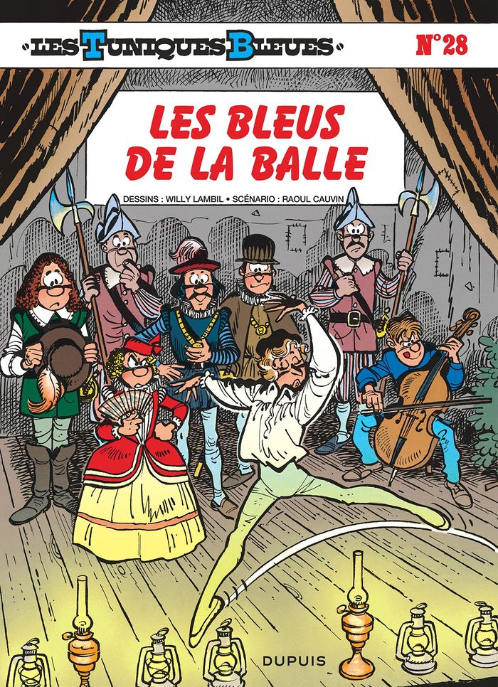 Couverture du livre « LES TUNIQUES BLEUES - TOME 28 - LES BLEUS DE LA BALLE » de Cauvin/lambil, librairie Les Contes Infusés à Corte