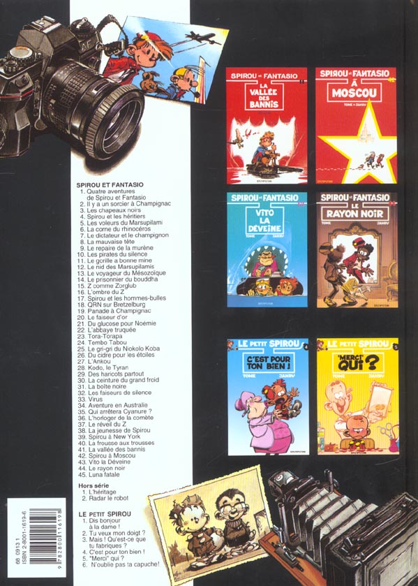Quatrième de couverture de « SPIROU ET FANTASIO - TOME 40 - LA FROUSSE AUX TROUSSES »