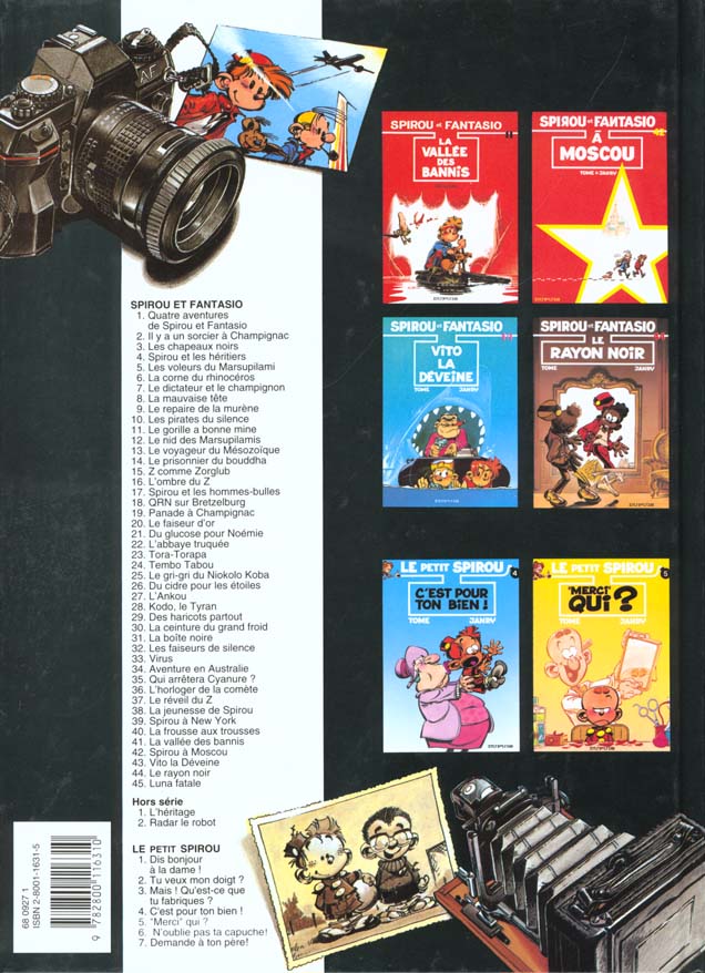 Quatrième de couverture de « SPIROU ET FANTASIO - HORS-SERIE - TOME 2 - RADAR LE ROBOT »