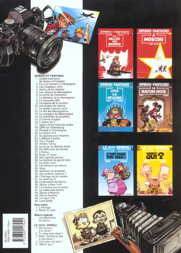 Quatrième de couverture de « SPIROU ET FANTASIO - TOME 41 - LA VALLEE DES BANNIS »