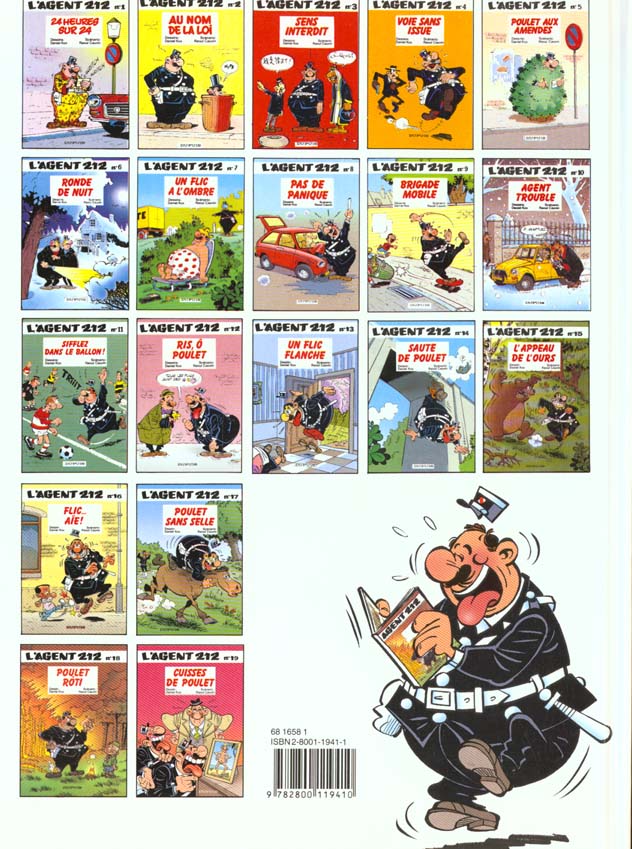 Quatrième de couverture de « L'AGENT 212 - TOME 14 - SAUTE DE POULET »