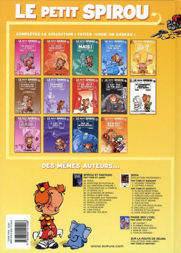 Quatrième de couverture de « LE PETIT SPIROU - TOME 5 - MERCI QUI ? »