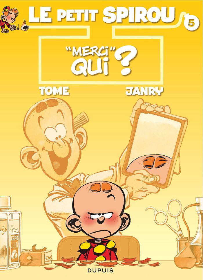 Couverture du livre « LE PETIT SPIROU - TOME 5 - MERCI QUI ? », librairie Les Contes Infusés à Corte