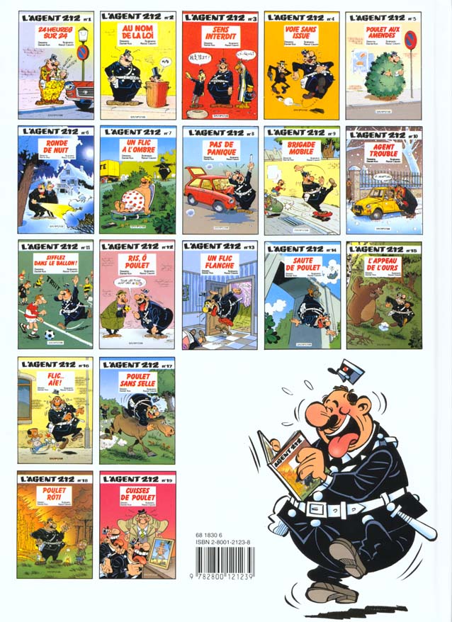 Quatrième de couverture de « L'AGENT 212 - TOME 16 - FLIC AIE ! »