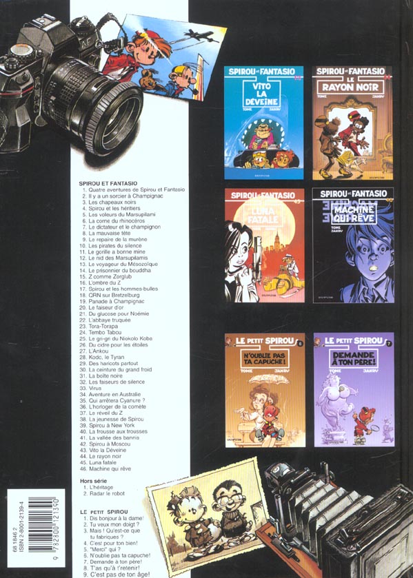 Quatrième de couverture de « SPIROU ET FANTASIO - TOME 45 - LUNA FATALE »