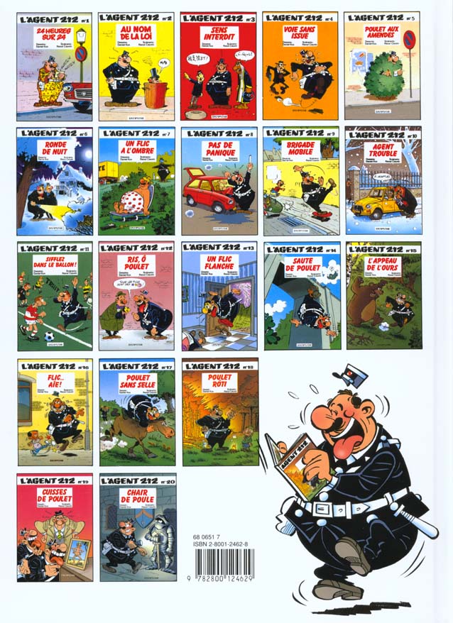 Quatrième de couverture de « L'AGENT 212 - TOME 19 - CUISSES DE POULET »