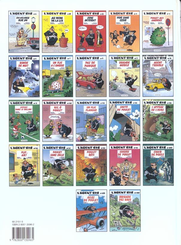 Quatrième de couverture de « L'AGENT 212 - TOME 22 - BRIGADE DES EAUX »