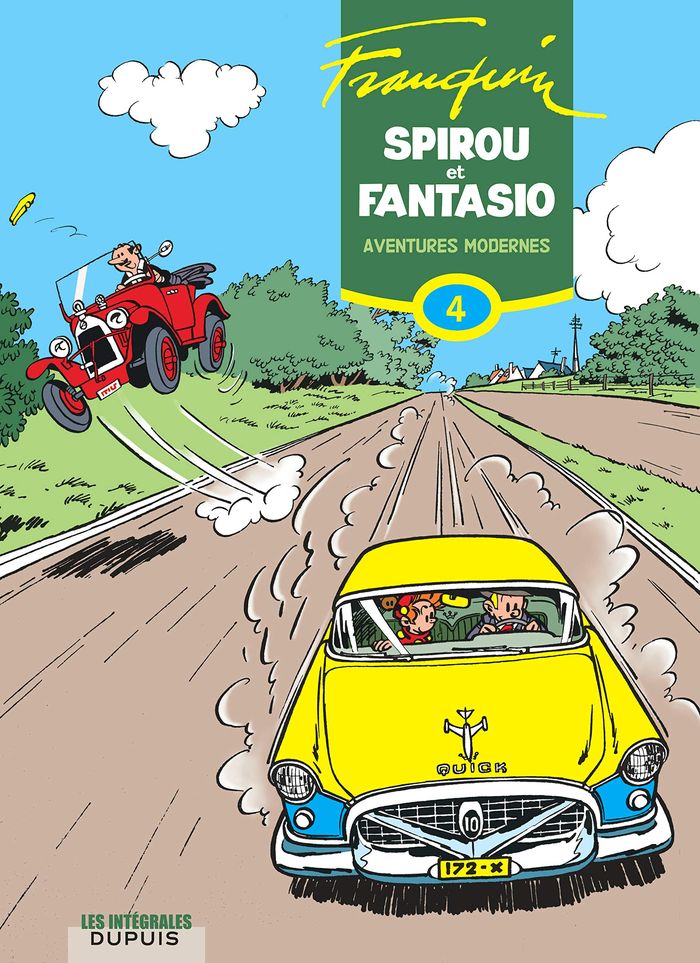 Couverture du livre « SPIROU ET FANTASIO - L'INTEGRALE - TOME 4 - AVENTURES MODERNES » de Franquin, librairie Les Contes Infusés à Corte