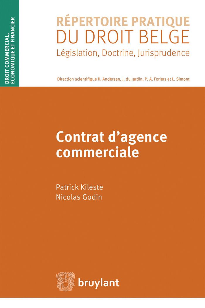 Couverture du livre « CONTRAT D'AGENCE COMMERCIALE » de Kileste/godin, librairie Les Contes Infusés à Corte