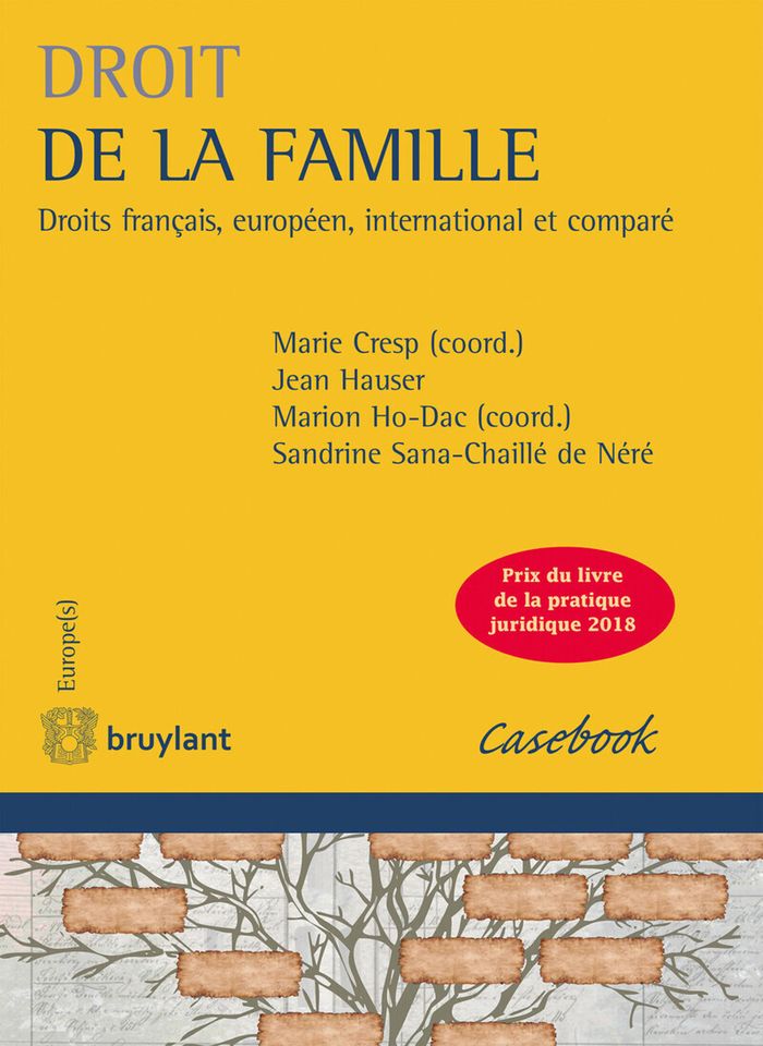 Couverture du livre « DROIT DE LA FAMILLE », librairie Les Contes Infusés à Corte