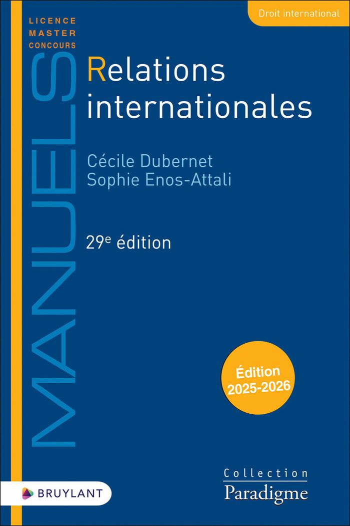 Couverture du livre « Relations internationales » de Cécile Dubernet, librairie Les Contes Infusés à Corte