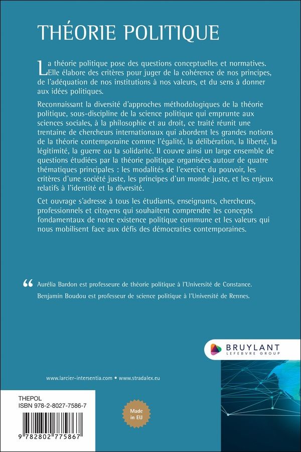 Quatrième de couverture de « Théorie politique »