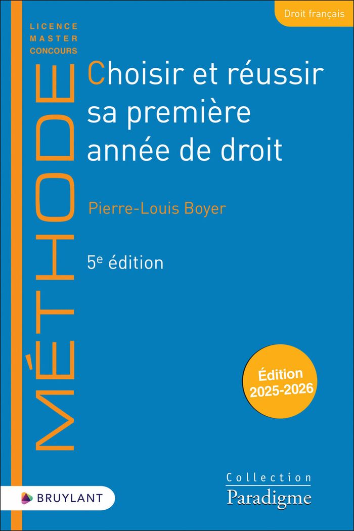 Couverture du livre « Choisir et réussir sa première année de droit », librairie Les Contes Infusés à Corte