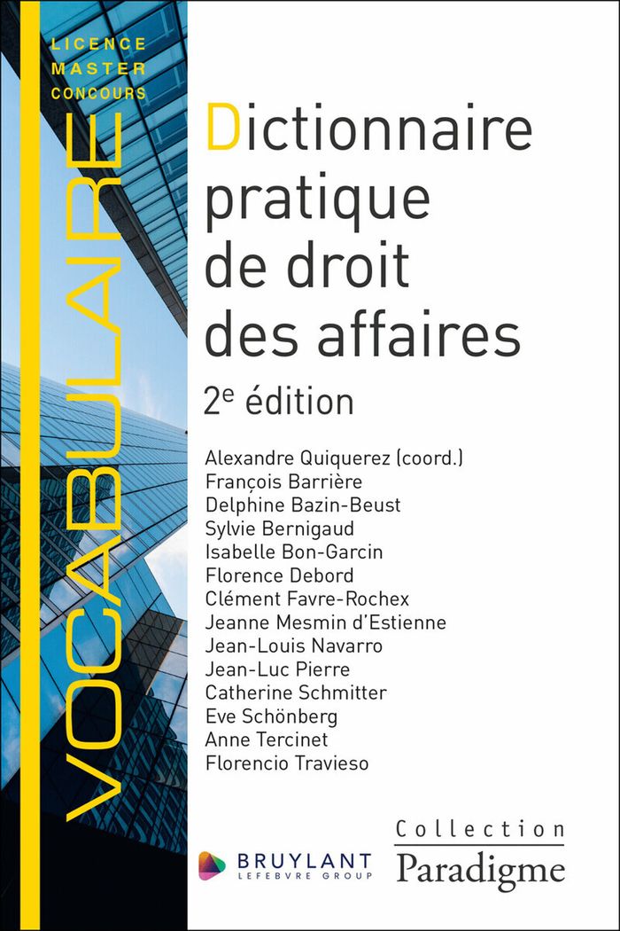 Couverture du livre « Dictionnaire pratique de droit des affaires », librairie Les Contes Infusés à Corte