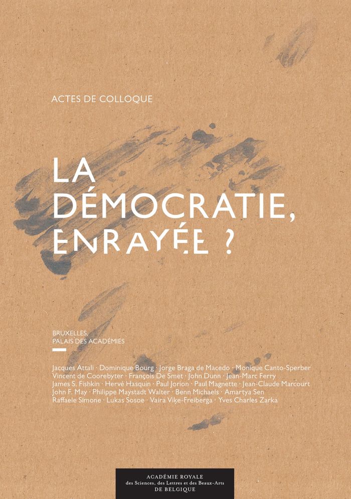 Couverture du livre « LA DEMOCRATIE, ENRAYEE ? » de Collectif, librairie Les Contes Infusés à Corte