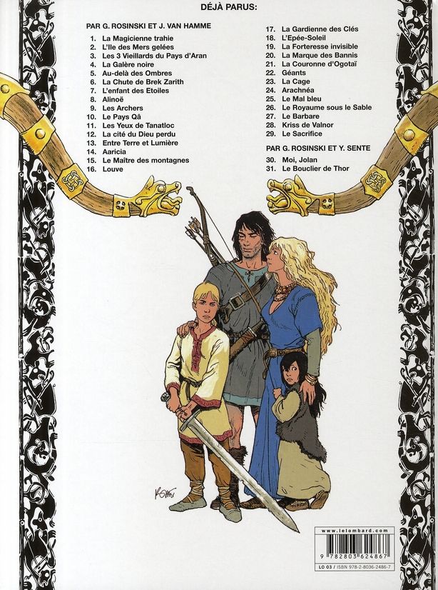 Quatrième de couverture de « THORGAL - TOME 31 - LE BOUCLIER DE THOR »