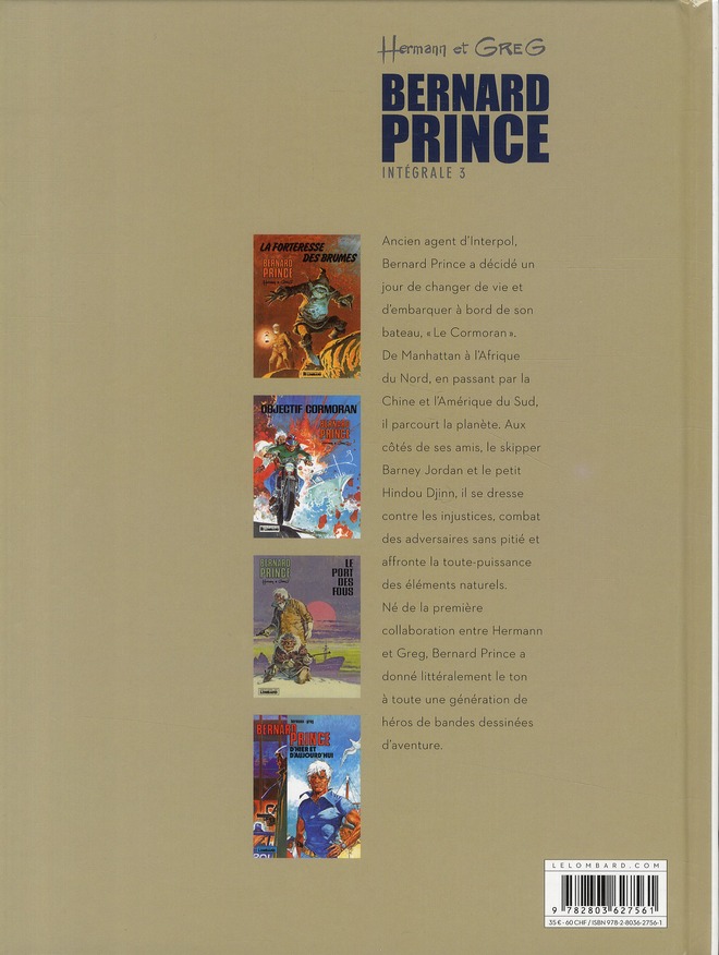 Quatrième de couverture de « INTEGRALE BERNARD PRINCE - TOME 3 »