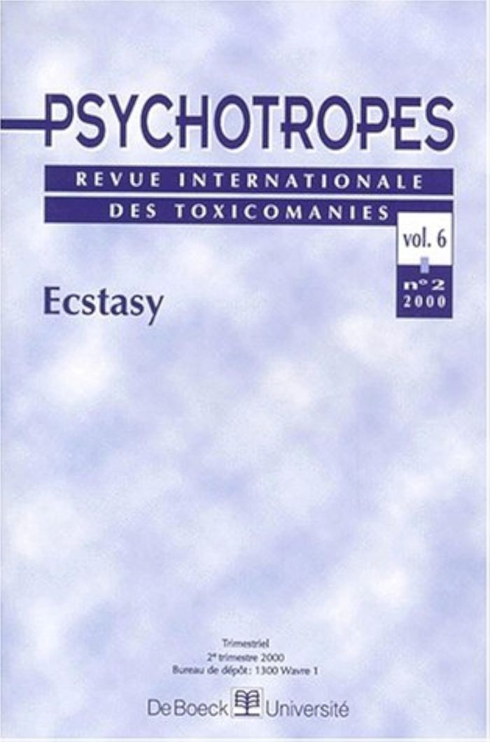 Couverture du livre « PSYCHOTROPES 2000/2 VOLUME 6 ECSTASY » de Xxx, librairie Les Contes Infusés à Corte