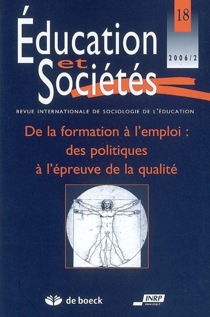 Couverture du livre « EDUCATION ET SOCIETES 2006/2 N.18 - REVUE INTERNATIONALE SOCIO EDUCATION » de Xxx, librairie Les Contes Infusés à Corte