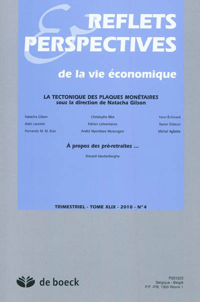Couverture du livre « REFLETS ET PERSPECTIVES DE LA VIE ECONOMIQUE 2010/4 » de Xxx, librairie Les Contes Infusés à Corte