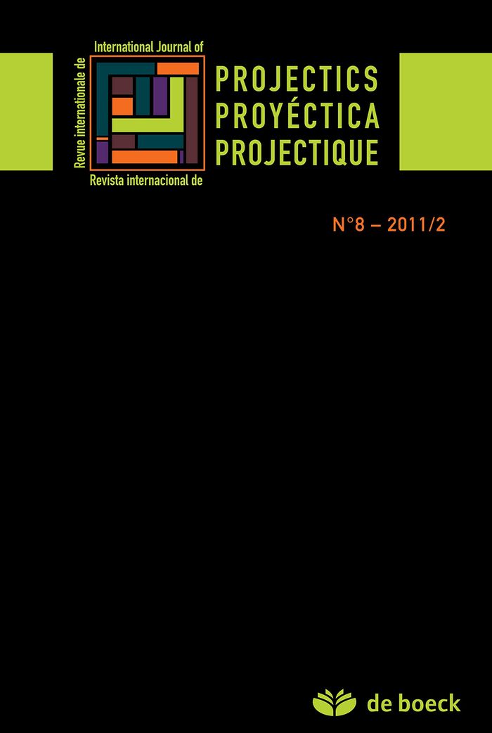 Couverture du livre « REVUE INTERNATIONALE DE PROJECTIQUE 2011/2 N.8 », librairie Les Contes Infusés à Corte