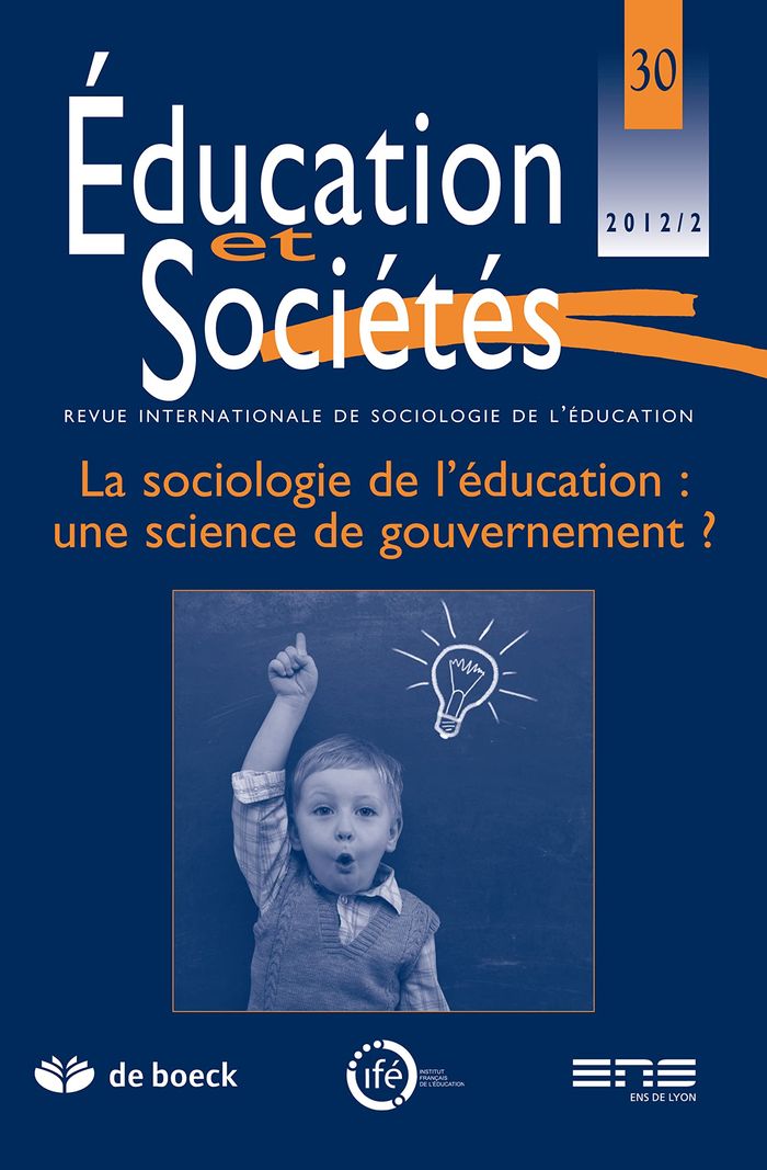 Couverture du livre « EDUCATION ET SOCIETES 2012/2 N.30 - REVUE INTERNATIONALE SOCIO EDUCATION » de Xxx, librairie Les Contes Infusés à Corte