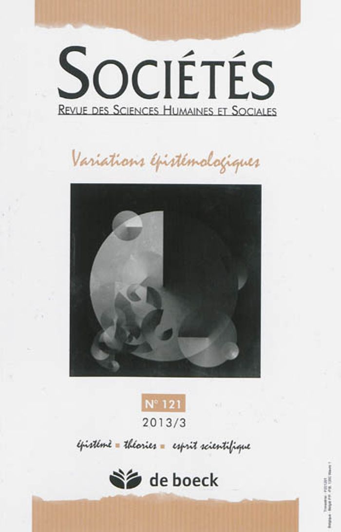 Couverture du livre « SOCIETES 2013/3 N.121 VARIATIONS EPISTEMIOLOGIQUES » de Xxx, librairie Les Contes Infusés à Corte
