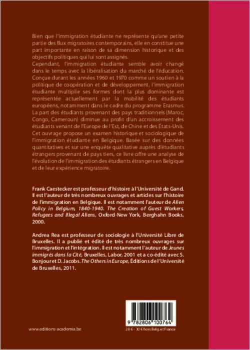 Quatrième de couverture de « MIGRER POUR UN DIPLOME - LES ETUDIANTS RESSORTISSANTS DE PAYS TIERS A L'UE DANS L'ENSEIGNEMENT SUPER »