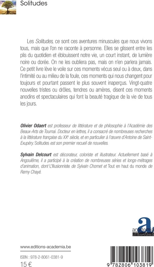 Quatrième de couverture de « SOLITUDES »