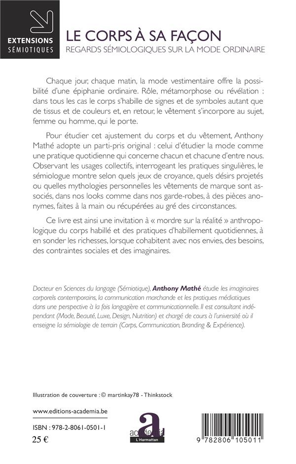Quatrième de couverture de « LE CORPS A SA FACON »