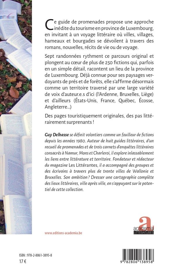 Quatrième de couverture de « Promenades littéraires en province de Luxembourg »